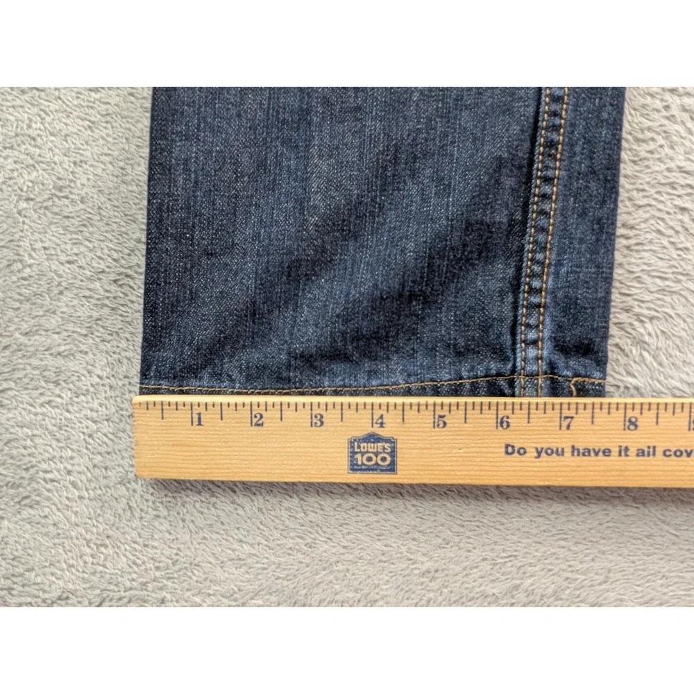 Levis 505 Regular Fit Jeans Mens 30x32 Dark Wash Indigo Straight Leg Denim